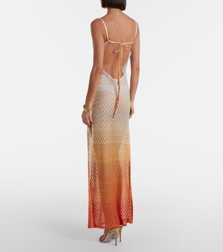 Wave lamé beach cover-up