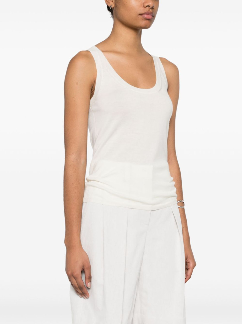 Straight Hem Sleeveless Top