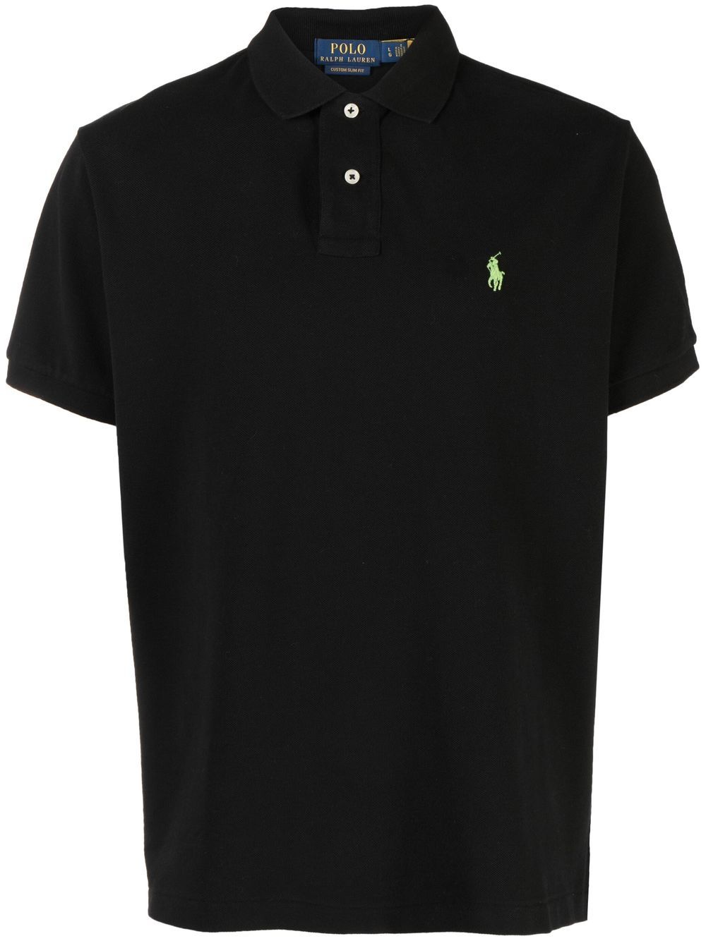 Logo-embroidered polo shirt - Black