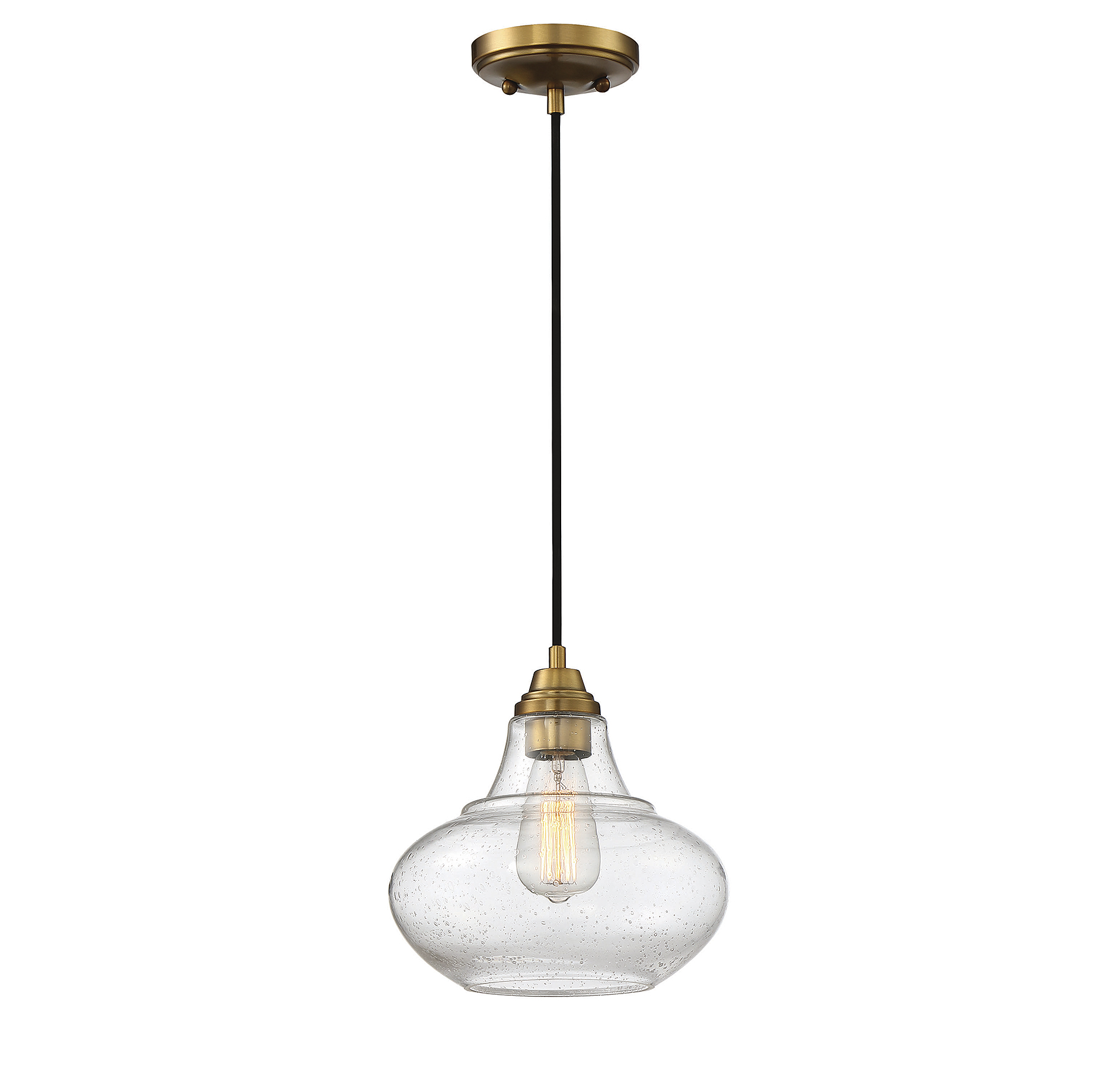 Trade Winds Lighting 1-Light Pendant Light In Natural Brass - TW90085-NB