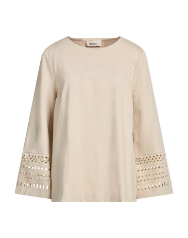 Woman Top Beige Size 6 Viscose, Polyamide, Elastane