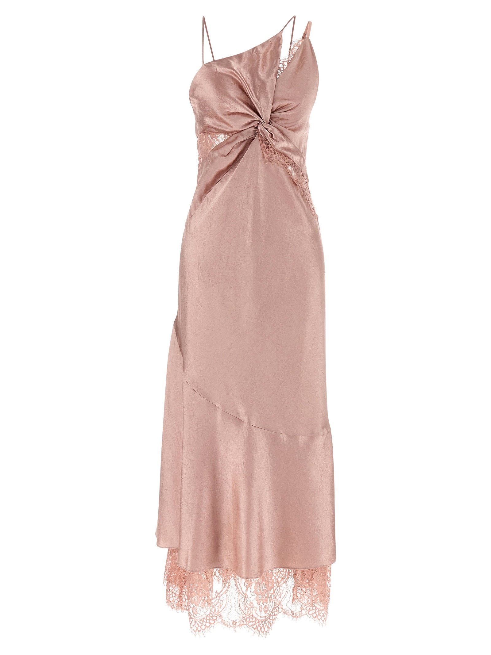 Satin and Lace Dress — Mauve