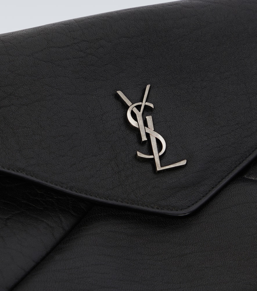 Monogram leather pouch