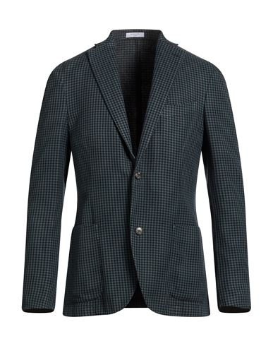 Man Blazer Deep teal Size 44 Cotton, Silk