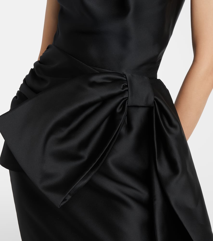 Bow-detail midi dress