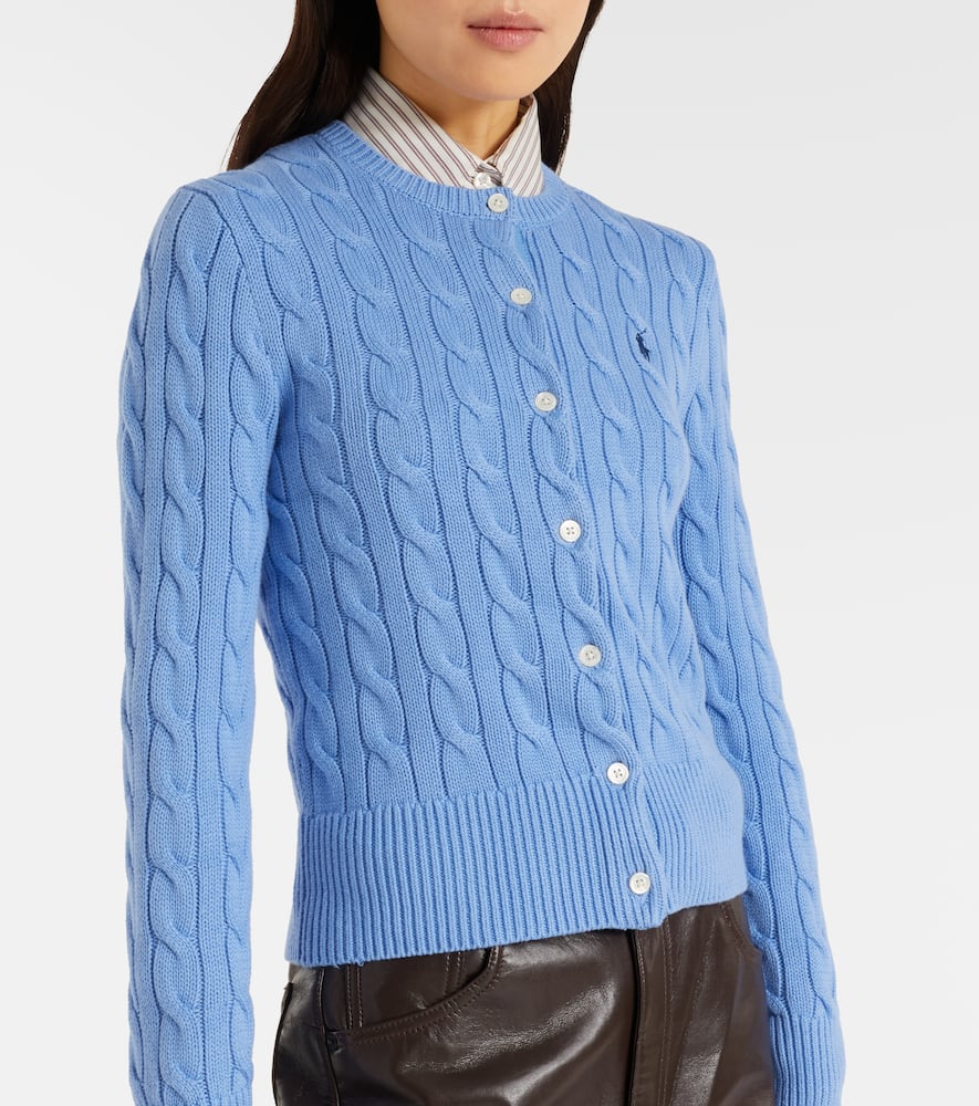 Cable-knit cotton cardigan