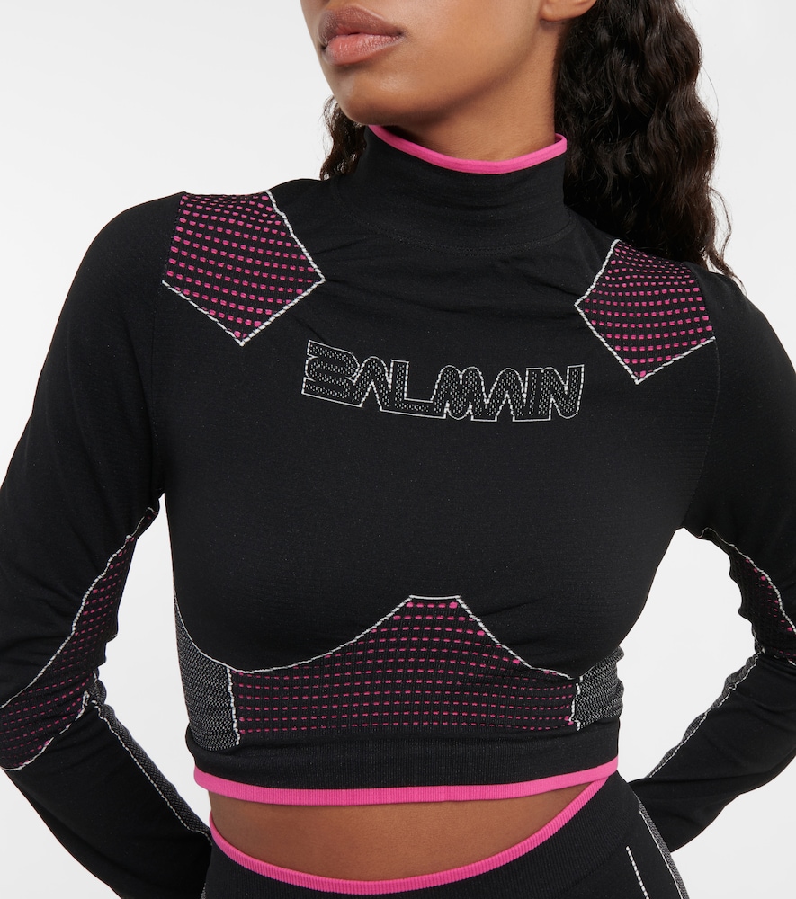 Balmain Logo crop top