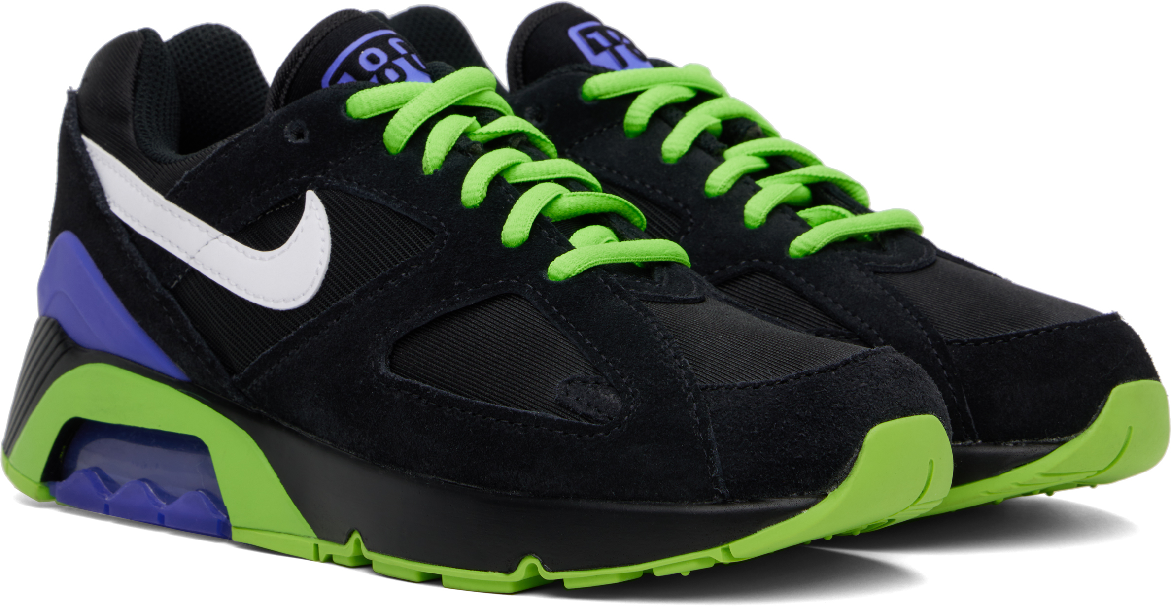 Nike Black & Green Air Max 180 Beetlejuice Sneakers