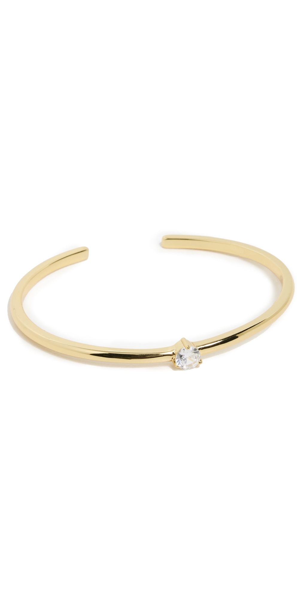 SHASHI Solitaire Cuff Bracelet Gold One Size