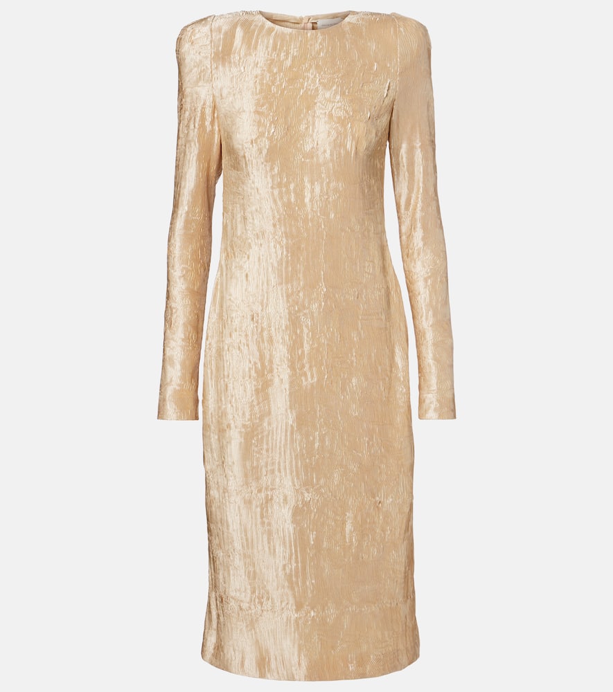 Metallic-effect cocktail dress