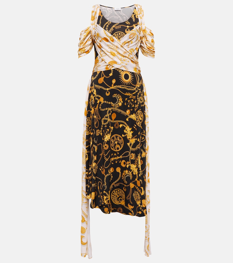 Marine Serre Printed midi dress
