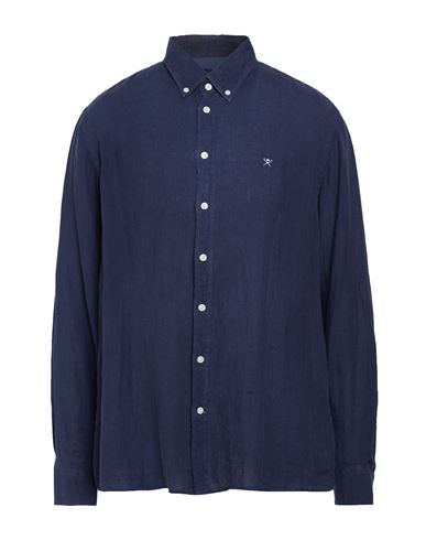 Man Shirt Navy Size S Linen