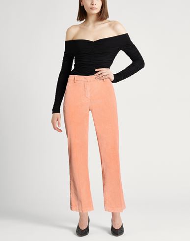 Woman Pants Salmon pink Size 4 Cotton, Elastane