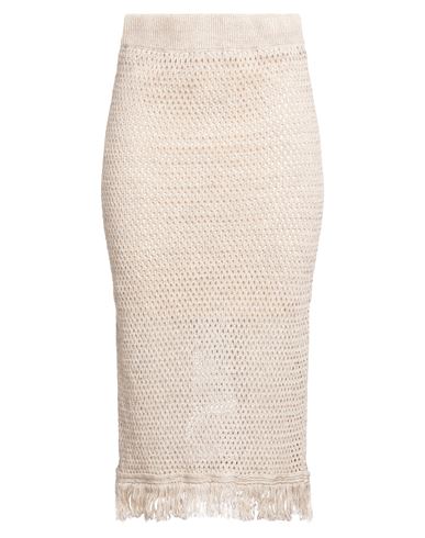 Woman Midi skirt Beige Size 2 Linen, Cotton