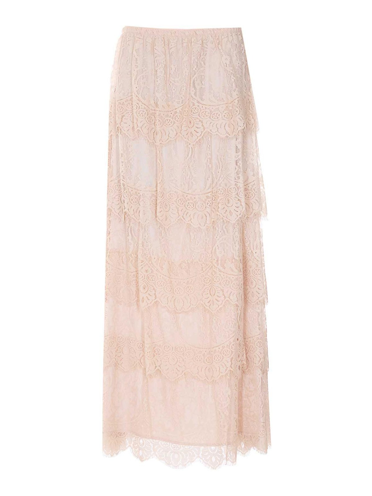 Skirts Pink Polyamide - Women