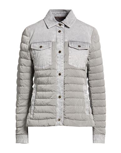 Woman Puffer Grey Size 4 Cotton, Polyurethane