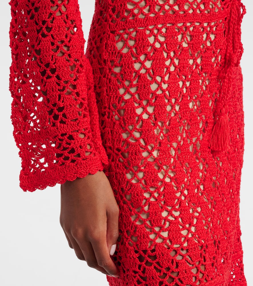 Bianca crochet cotton minidress
