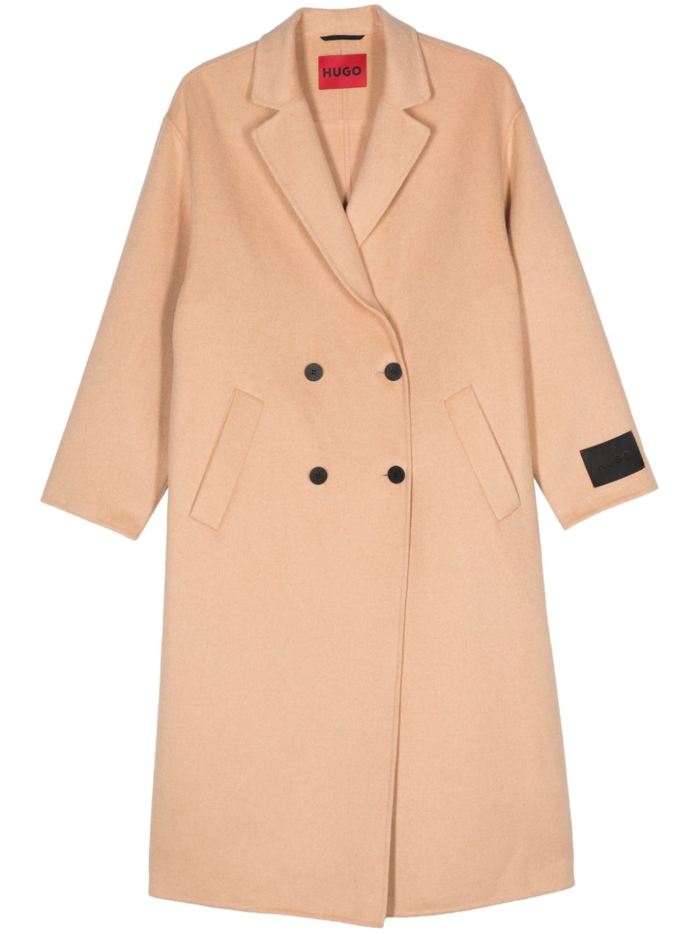 Double-breasted long coat - Neutrals