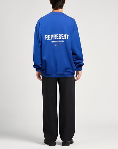 Man Sweatshirt Bright blue Size XL Cotton