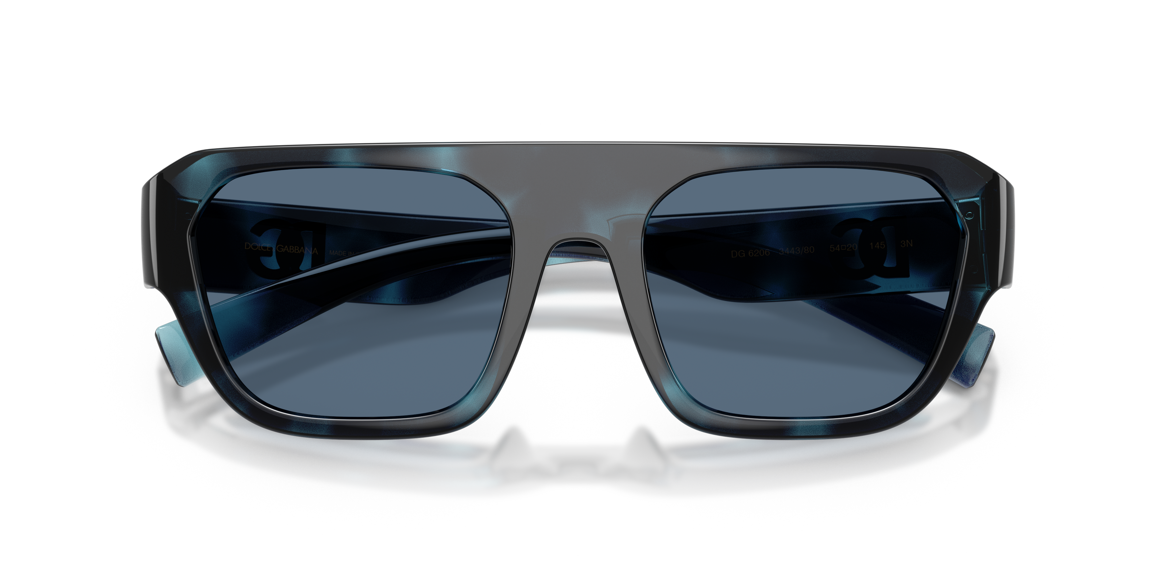 Dolce & Gabbana Man Dolce & Gabbana DG6206 344380 Sunglasses Injected Blue Blue Squared Norma