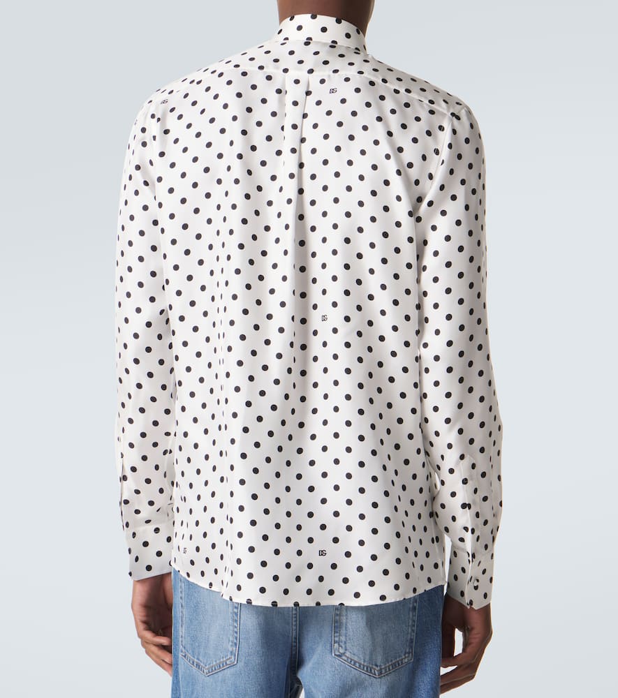 Polka-dot silk shirt