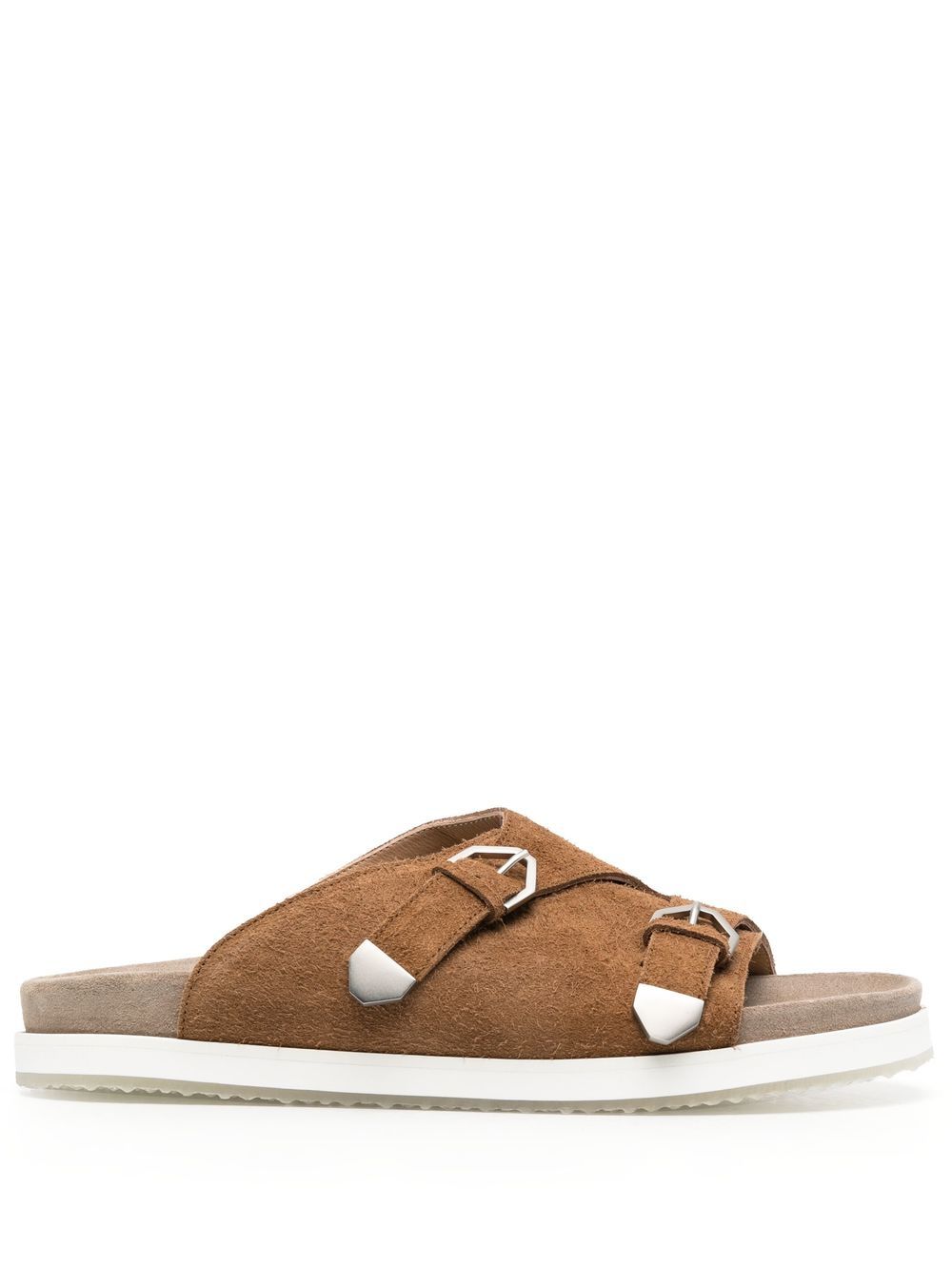 Open toe slides - Brown