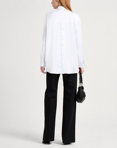 Woman Shirt White Size 10 Cotton, Polyamide, Elastane