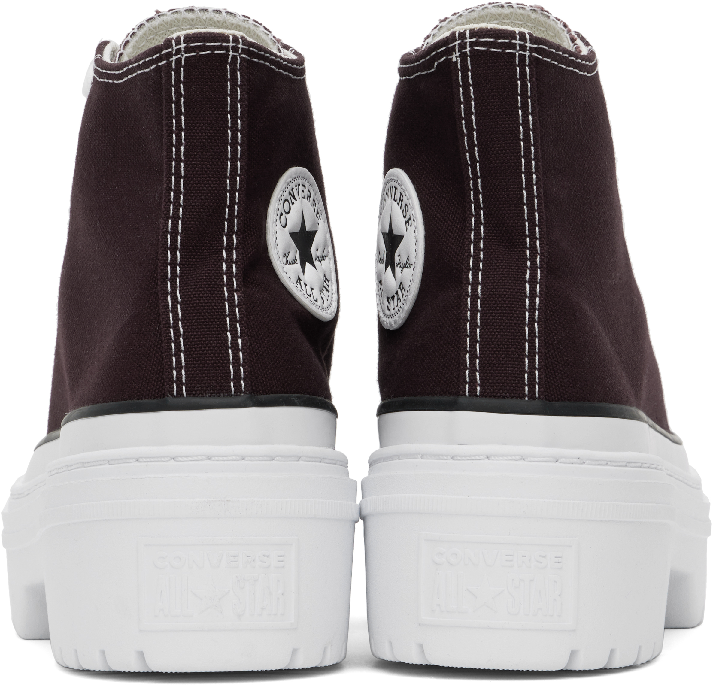 Converse Burgundy Chuck Taylor All Star Lugged Heel Platform Sneakers