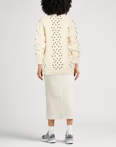 Woman Cardigan Ivory Size 6 Wool, Polyamide
