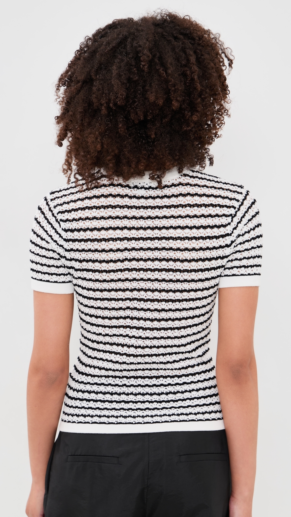 Crochet Baby Tee MILK/BLACK