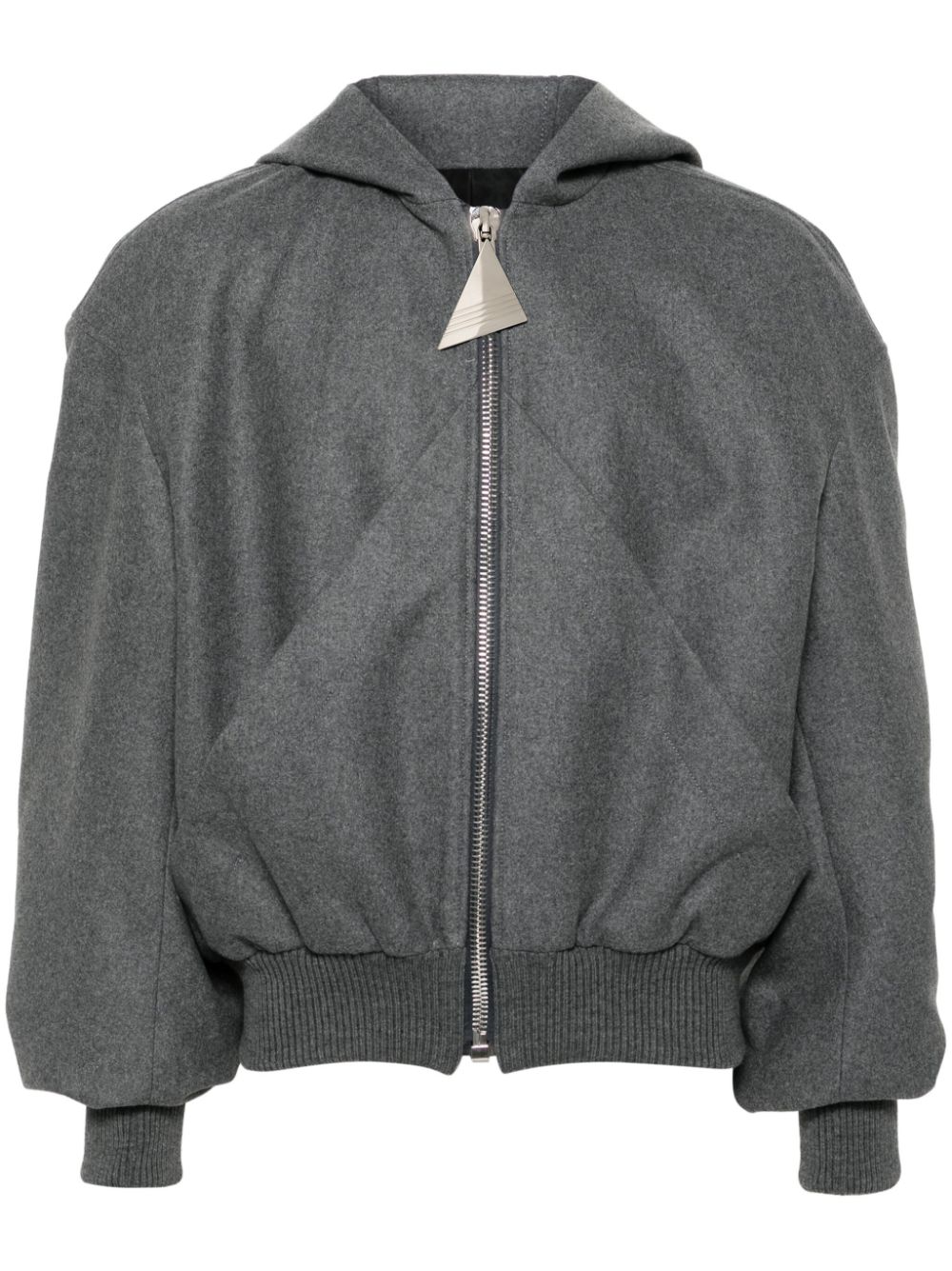 Hooded bomber jacket - Grey