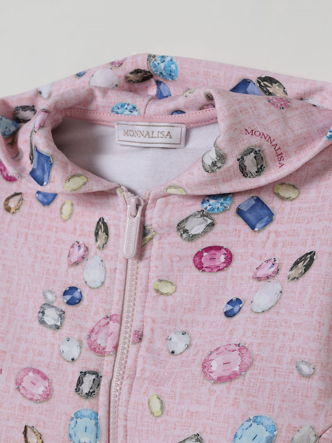 Gem-embellished hoodie - Blue