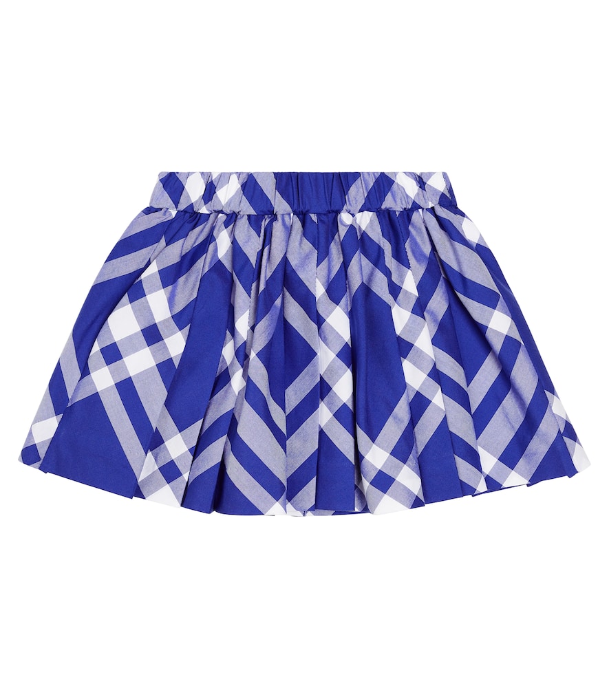 Burberry Kids Baby checked pleated cotton skirt