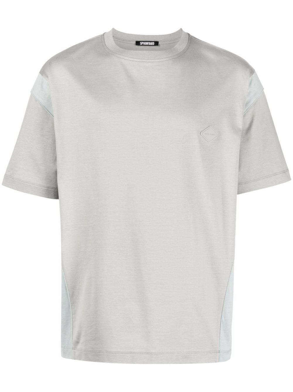 Panel-detail short-sleeve T-shirt - Grey