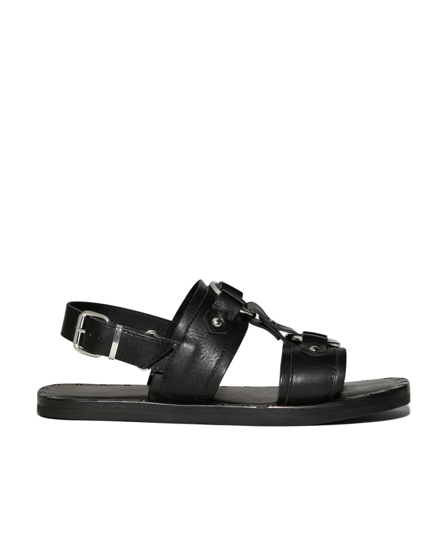 Stud-detail calf-leather sandals