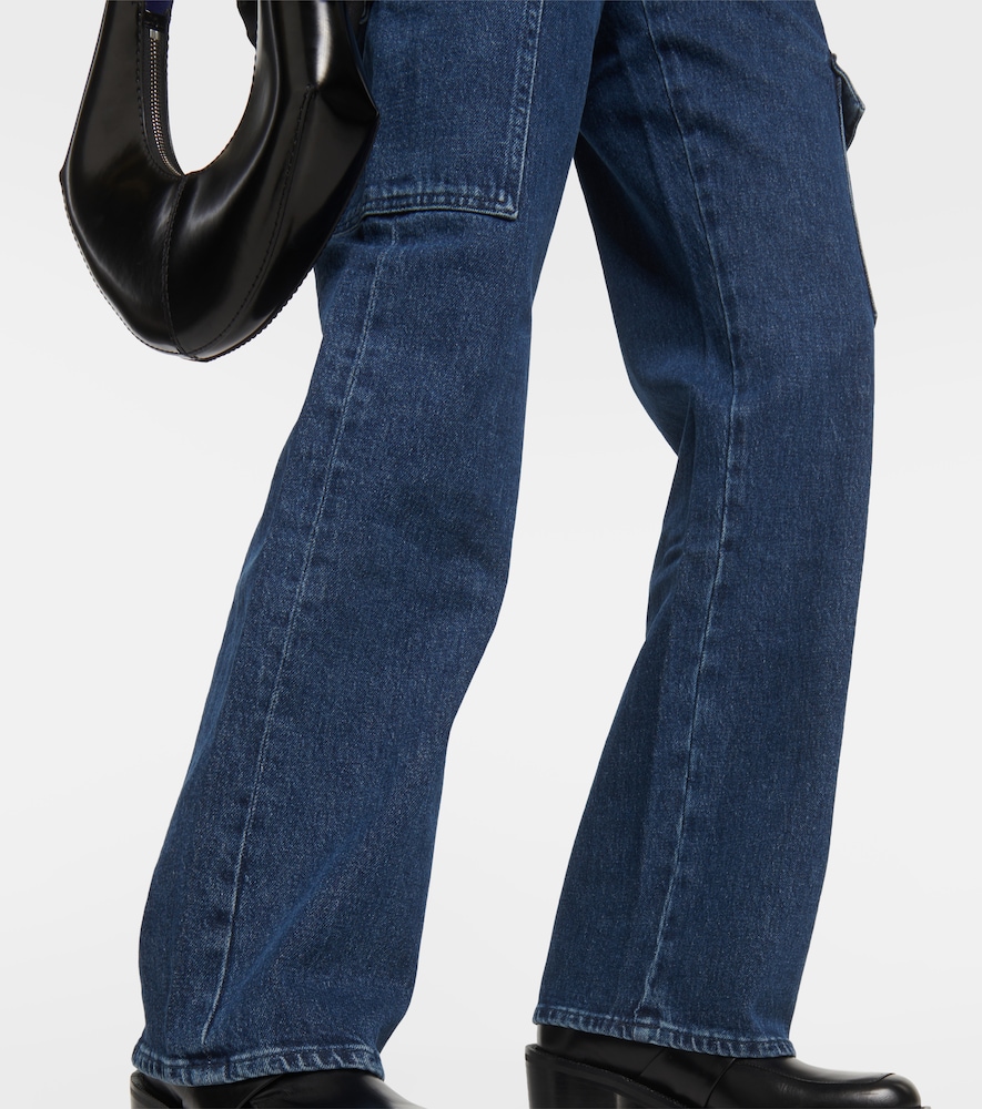 Tess Cargo high-rise straight jeans