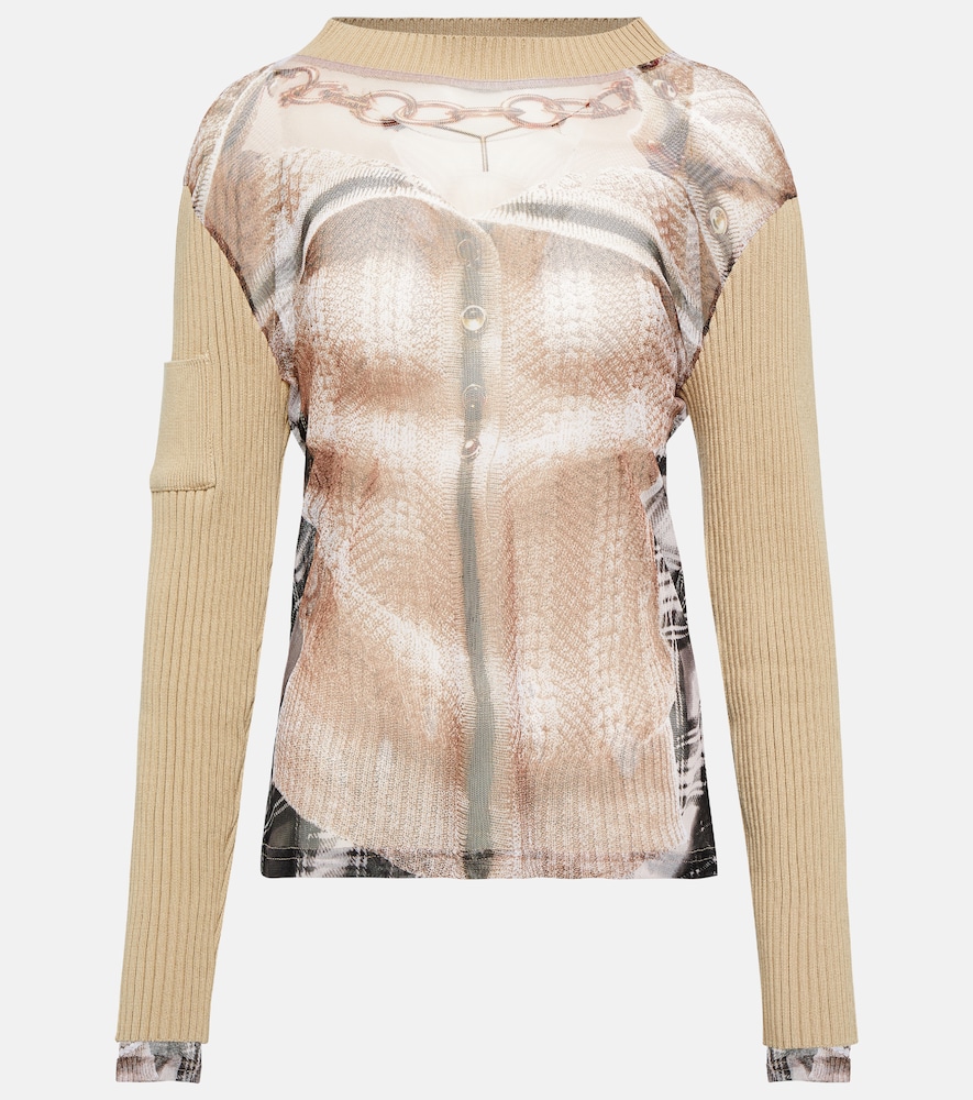 X Jean Paul Gaultier Trompe L'Oeil top