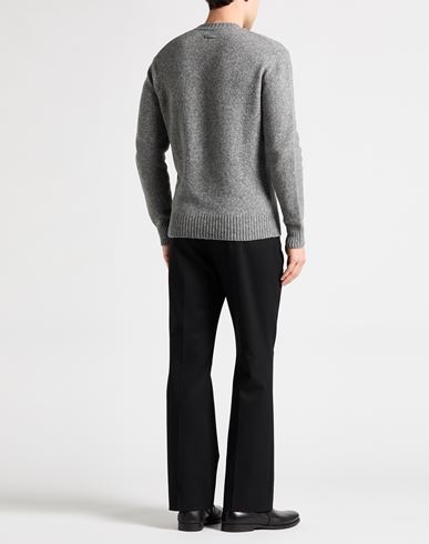 Man Sweater Grey Size 40 Virgin Wool, Polyamide