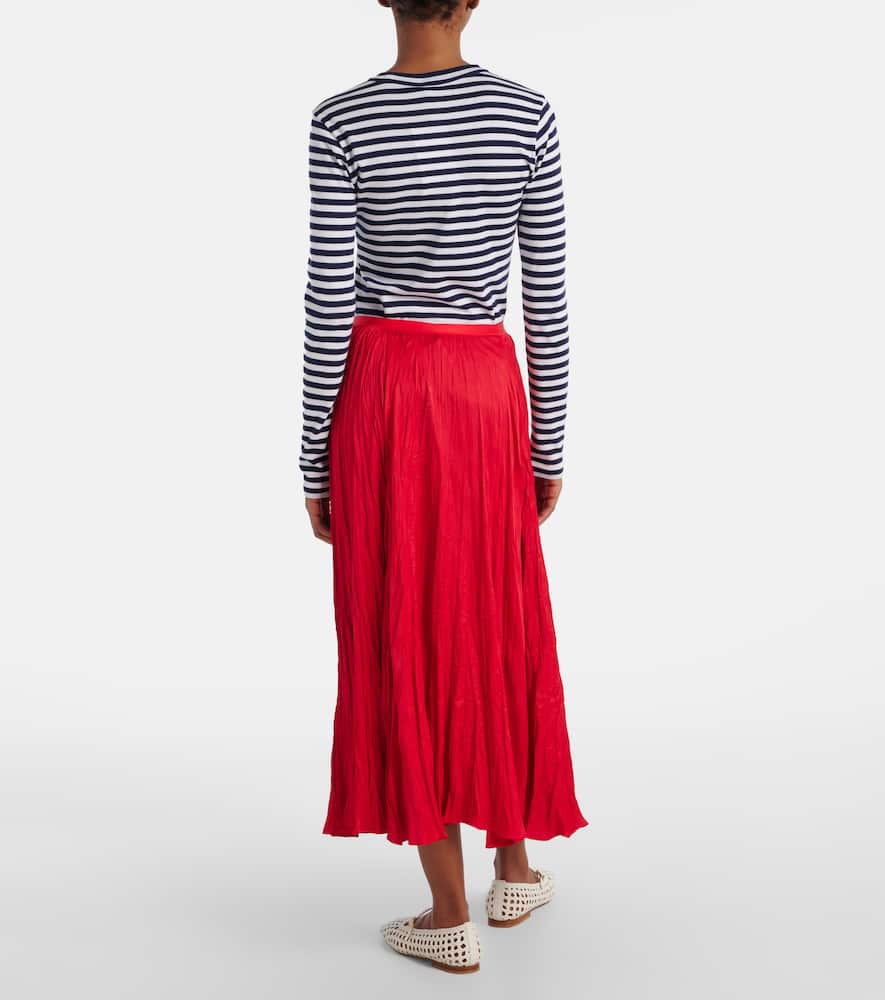 Mid-rise midi skirt