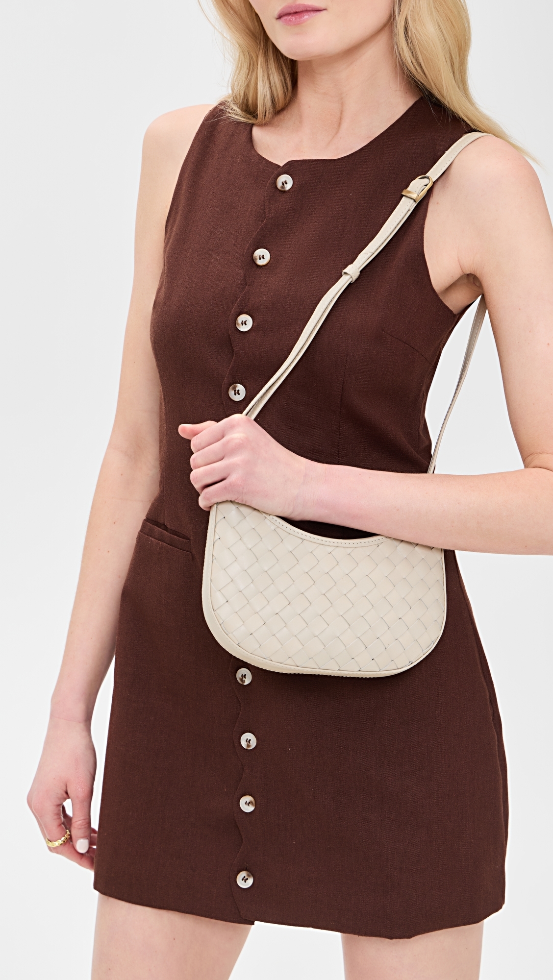 Mini Sling Carr Weave Cream Bag Cream One Size