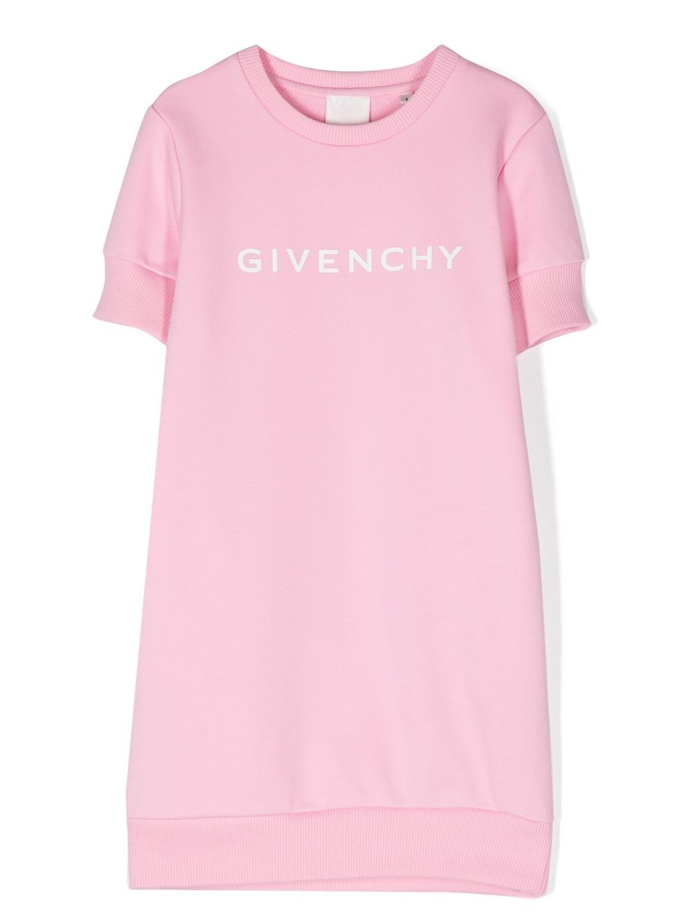 Logo print sweatshirt dress - Pink