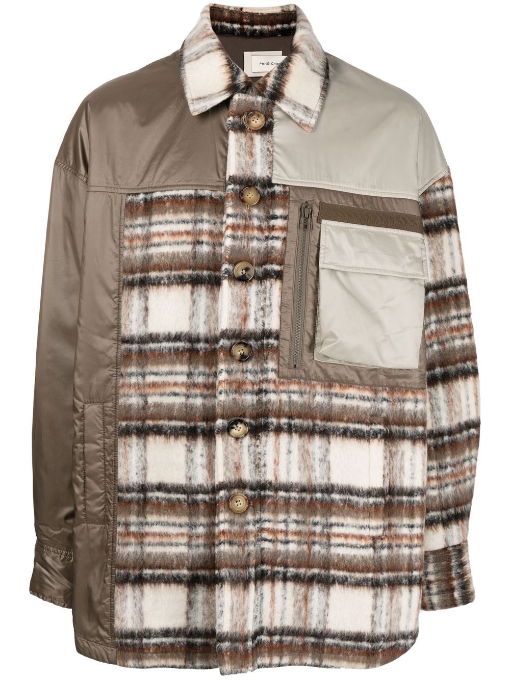 Button-up panelled jacket - Neutrals