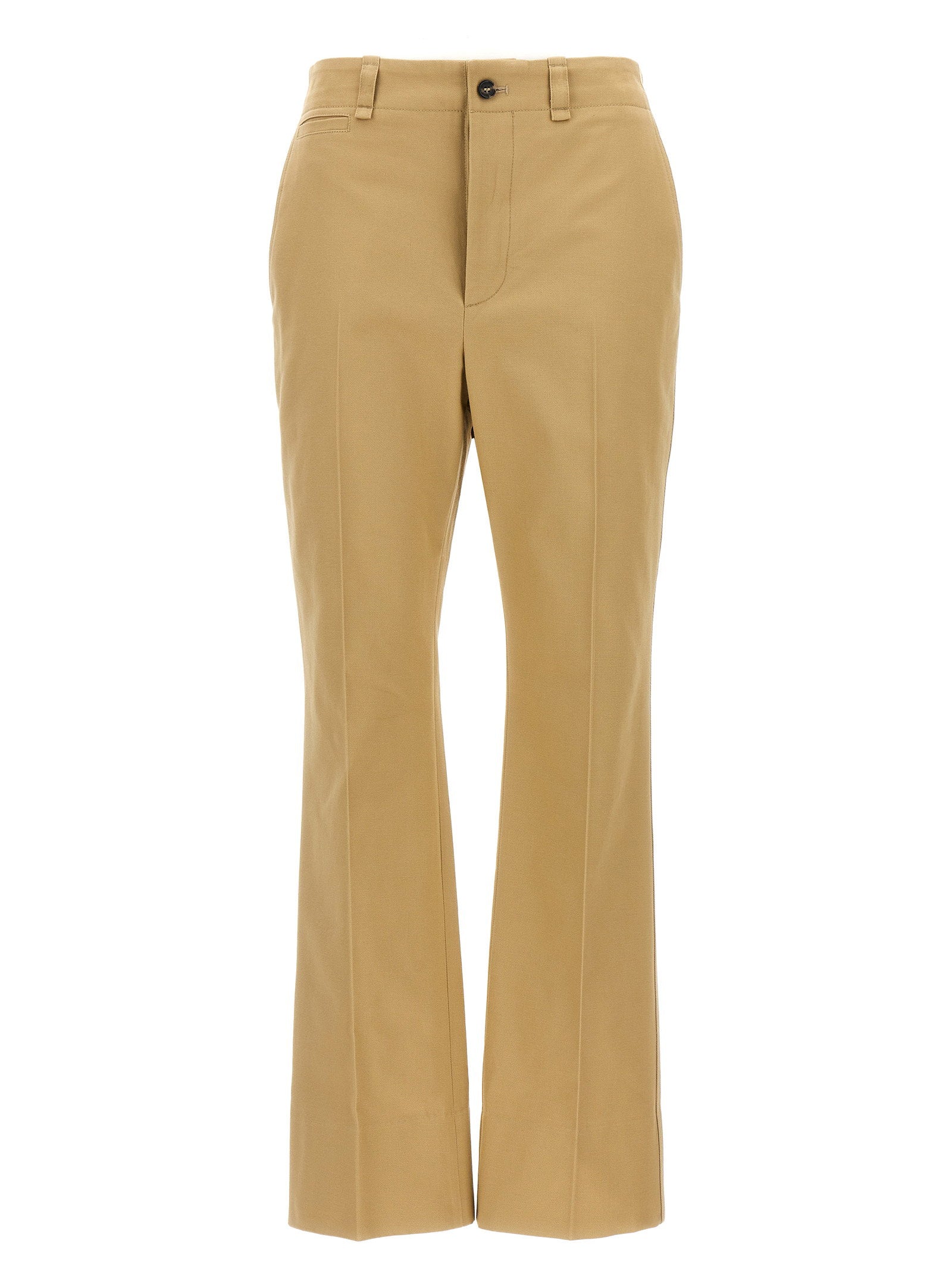 Cotton Drill Trousers — Beige