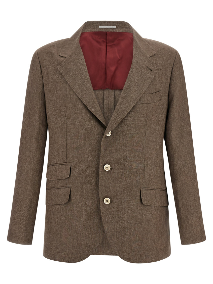Linen Single-Breasted Jacket