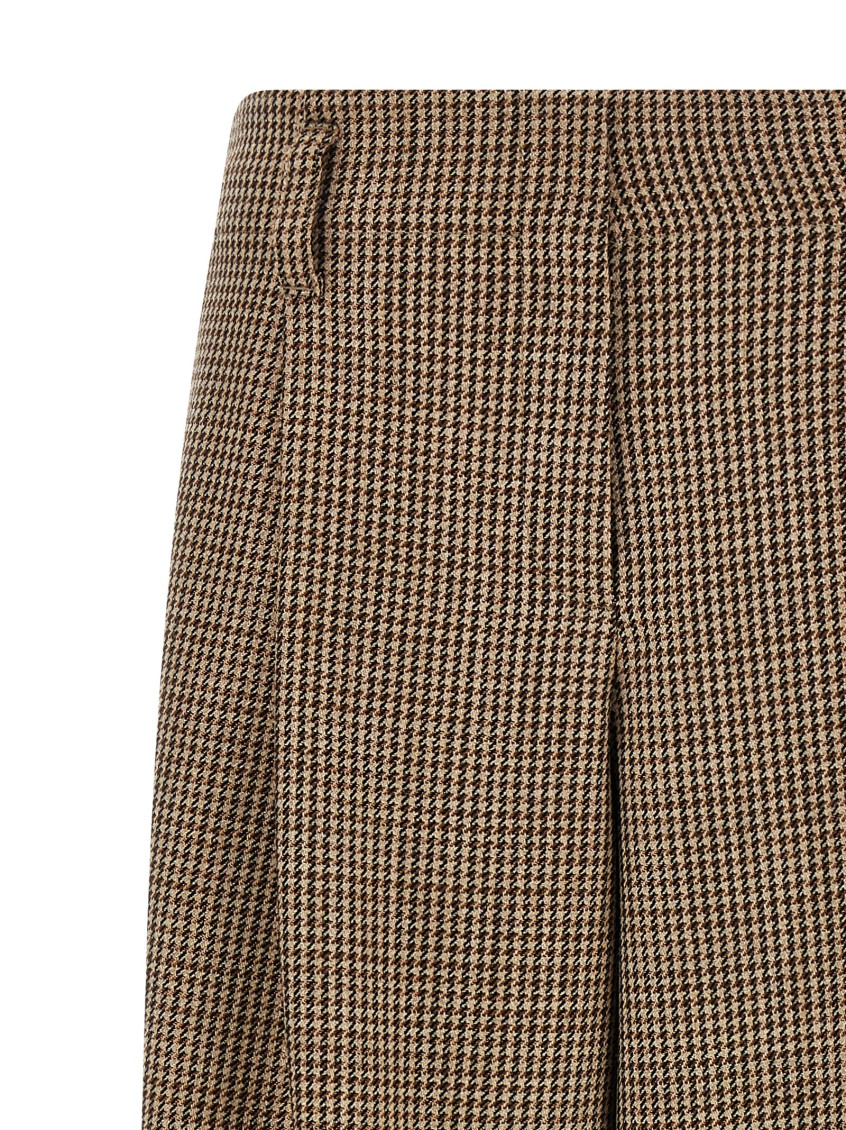 Brunello Cucinelli - prince of wales lamé flared trouser