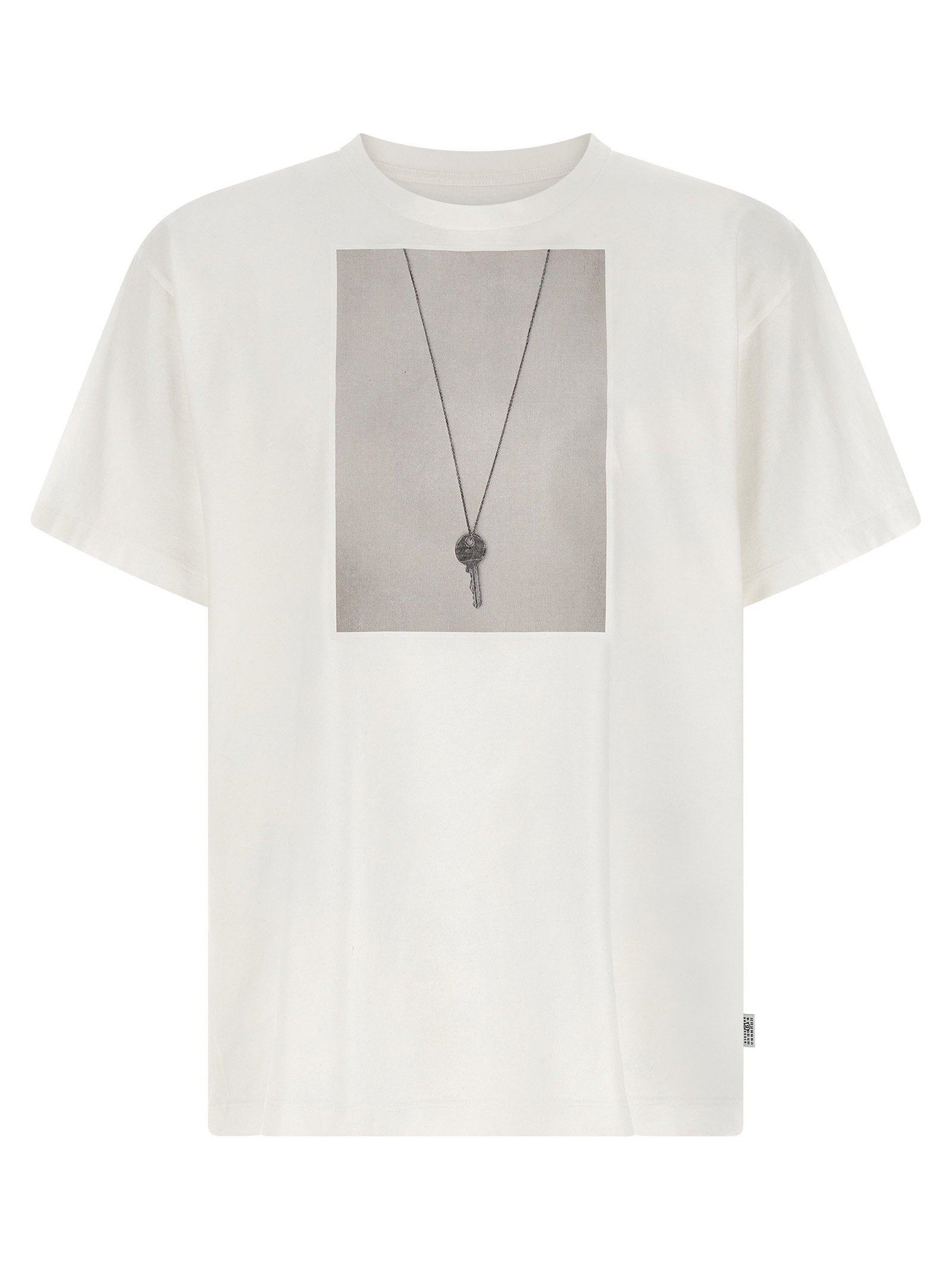 Chiave Print Cotton T-Shirt — White
