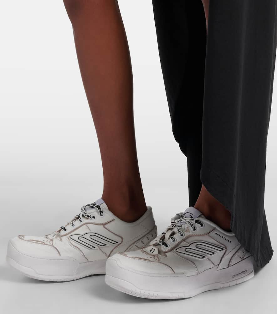 Hamptons leather platform sneakers