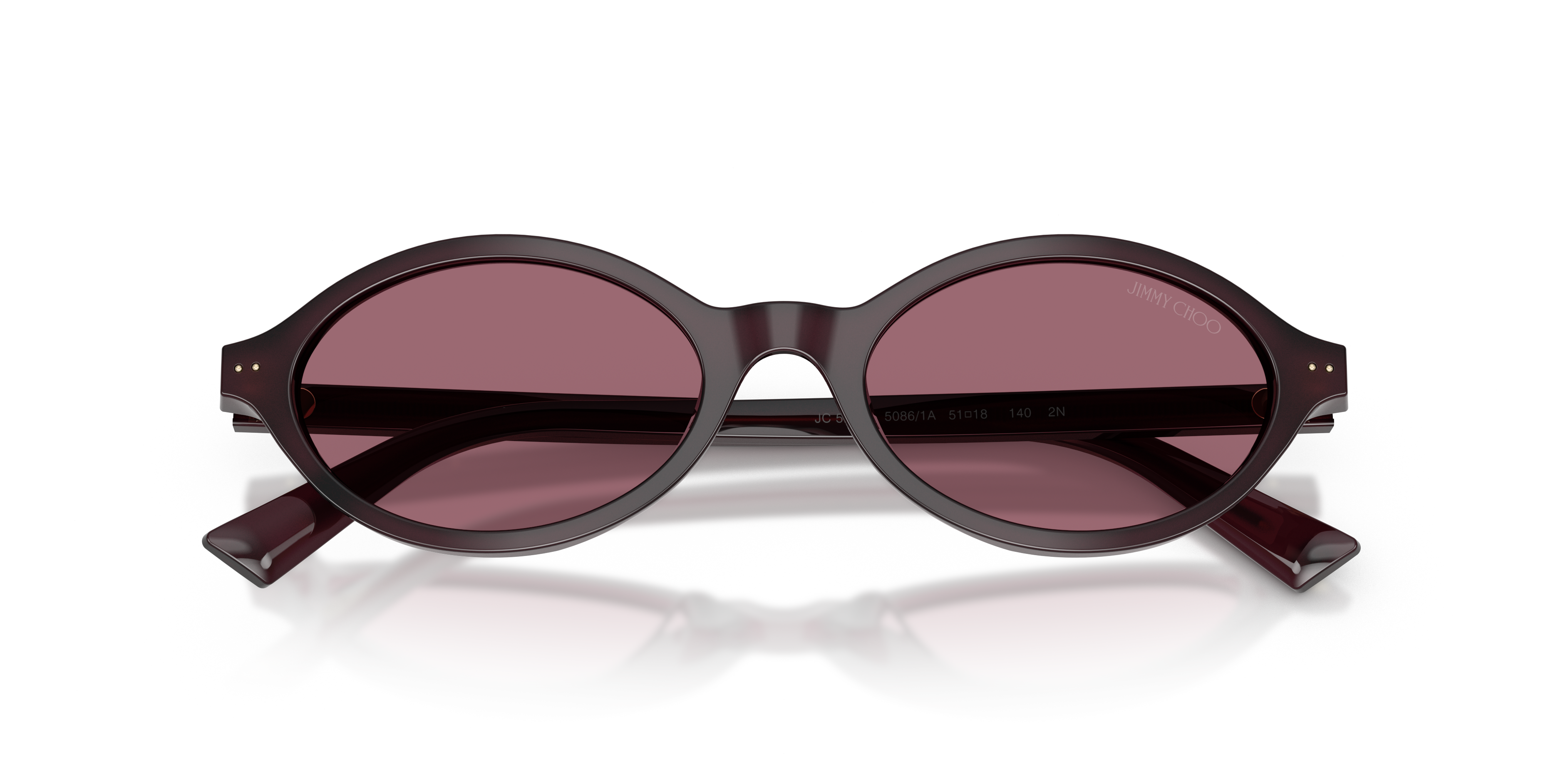 Jimmy Choo Mujer Jimmy Choo JC5068U 50861A Gafas de sol Acetato Violeta Violeta Redonda Norma