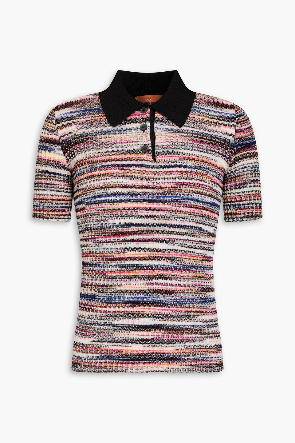 Missoni - Marled ribbed-knit polo shirt - Multicolor - IT 40