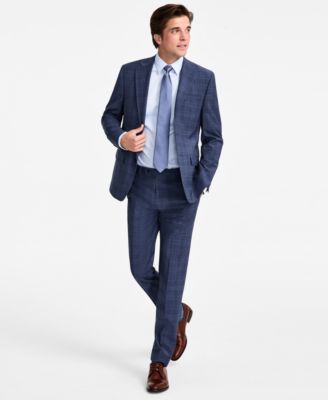 Mens Slim Fit Wool Blend Suit Separates